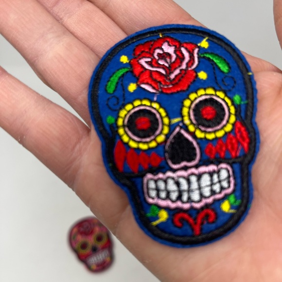 Skull patches (3) iron on - Picture 3 of 8